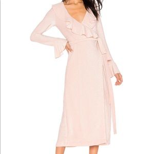 Free People One More Time Lurex Wrap Dress